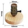 Retro Vintage Table Lamp Wood E27 Base Night Light Fixture Switch EU Plug For Bedroom Bedside Desk Lamp Floor Decor Multiple