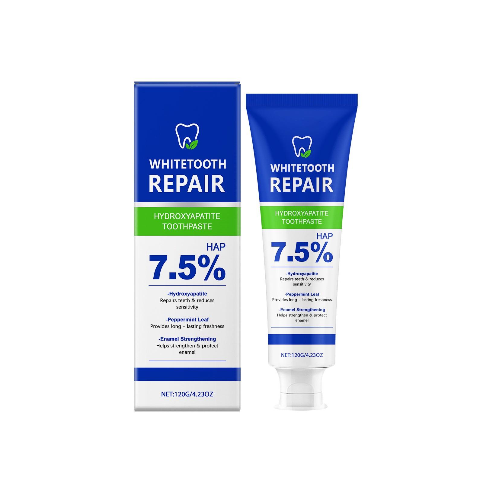 

Зубная паста с гидроксиапатитом, отбеливающая зубная паста, свежесть дыхания, удаление пятен, комплексный уход за зубами 120 г One Size