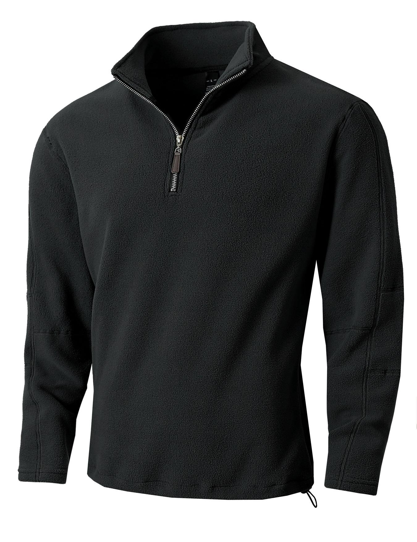 

Men s Stand Collar Half-Zip Pullover Sweatshirt, Casual Long Sleeve Knit Top, Slim Fit Athletic Shirt (Blue, Beige, Gray, Black) XXL чорний