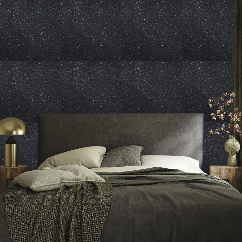 Navy and graphite glitter wallpaper for living room and bedroom 50x1000