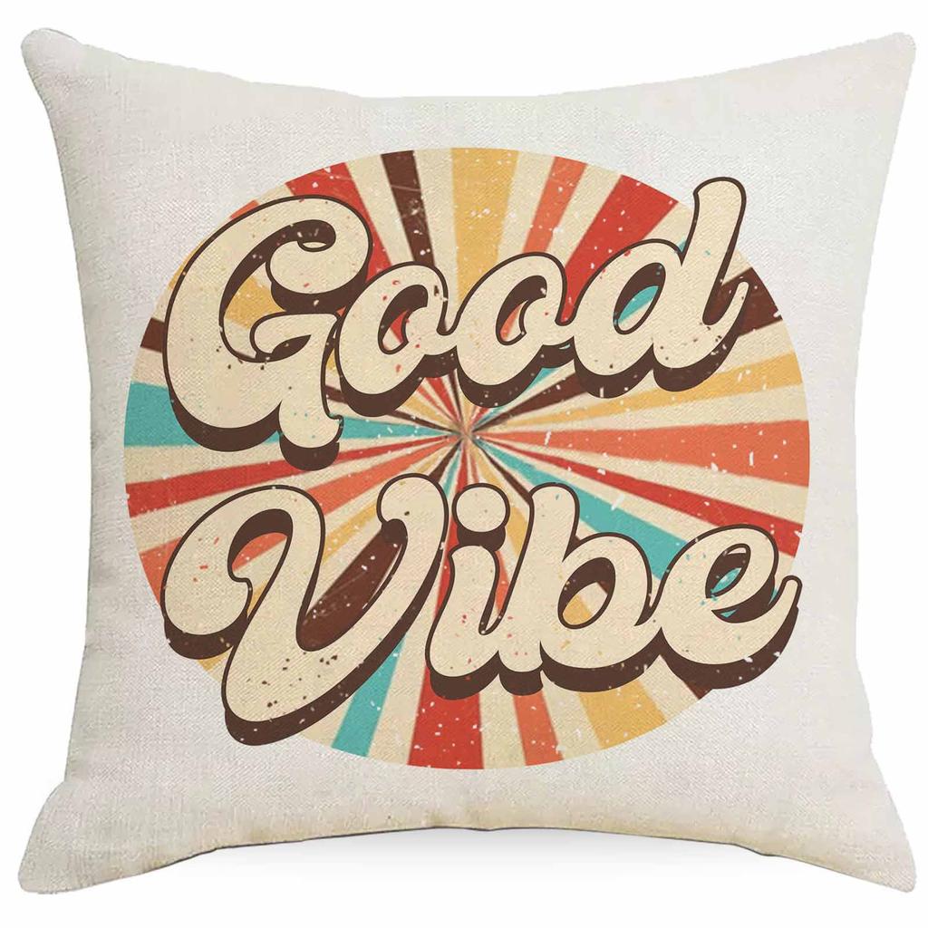 Western Summer Butterfly Bee Flower Pillowcase Home Sofa Cushion Pillowcase Decoration
