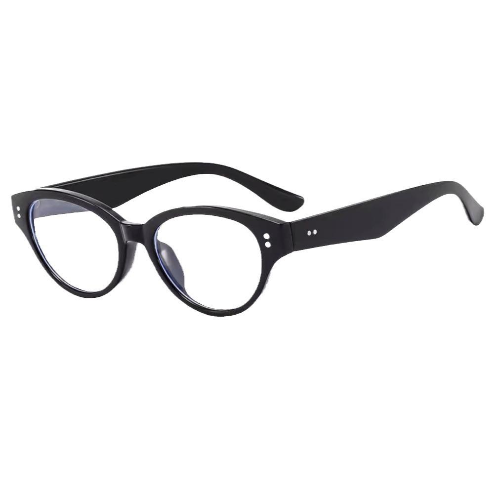 Retro Cat Eye Black Frame Glasses Female Myopia Can Be Matched With Degree Plain Face Artifact Square Round Face Advanced Sense Frame Shows Small Face