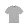 T Shirts Men's Gray Crew Neck Moderate Straight Fit (Unisex) T-Shirts AMT22364 SDE