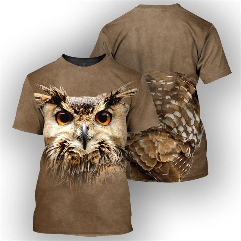 Bees Flamingos Penguins T-shirt Men Women Cool Animal 3d Animal Parrot Owl Print Tees Short Sleeves Summer Street Tops T Shirts