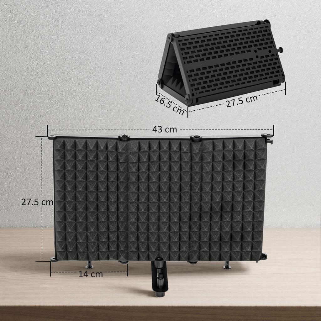 Studio Microphone Isolation Shield, Foldable Adjustable Recording Studio Equipment