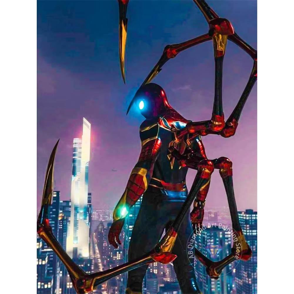 Spider-Man High-burning Realistic Style 5D Diamond Painting Full of Diamonds DIY Hand-applied Diamond Painting Hero Theme Decorative Painting Kit