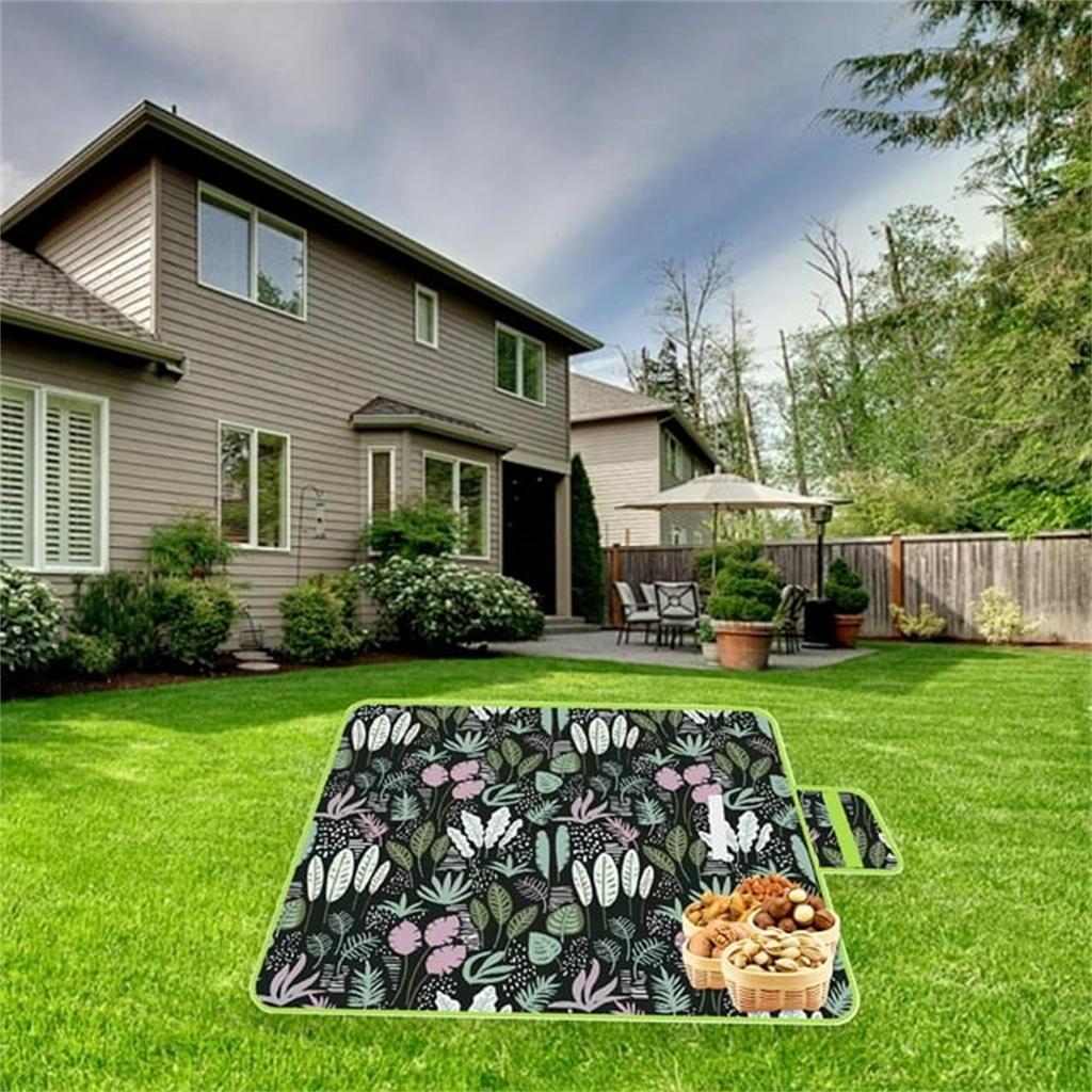 Große Picknickdecke, Picknickdecke für den Außenbereich, tragbare Picknickmatte für die Familie, faltbar, geeignet für Grasland, Camping und Wandern