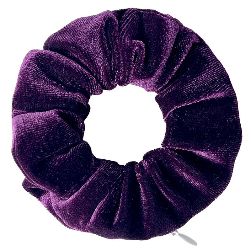 Creative Sweet Zip Scrunchies For Women Girls Novelty Multicolour Velvet Hair Tie Versatile Hair Accessories Gifts