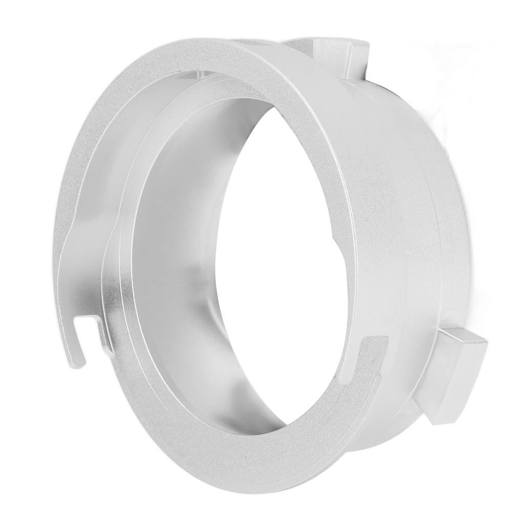 Kaffepulverring 51mm Aluminiumslegering Håndfri Doseringsrakt for Delonghi 9-serien 9335 9155 9355 9665 Sølv