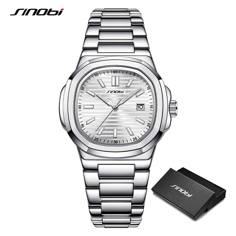 SINOBI Fashion Design Men's Quartz Watches Original Style Mans Wristwatches Business Gifts Clock for Husband,Family,Friend