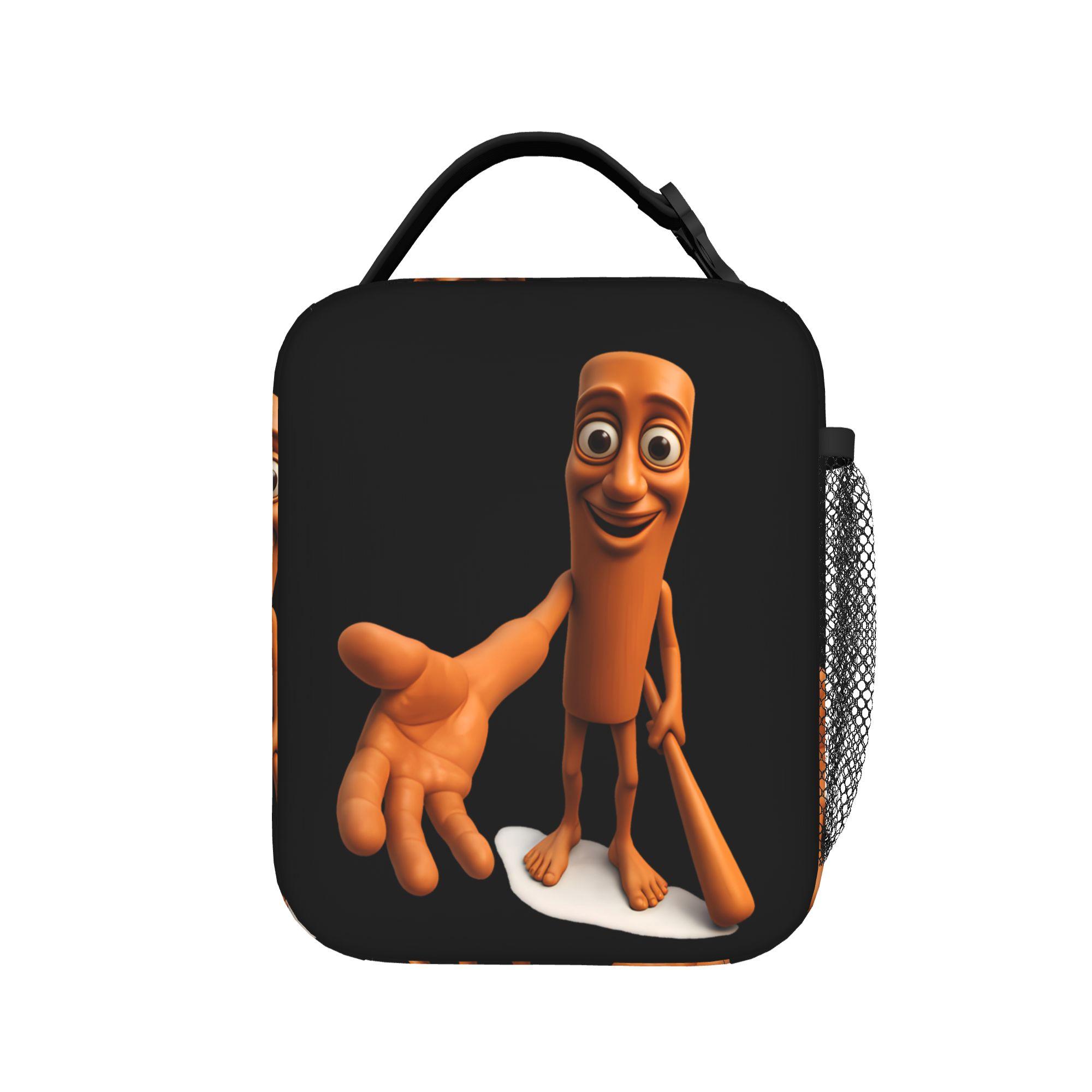 Tung Tung Tung Sahur Brainrot Geïsoleerde Lunchtas Thermische Tas Herbruikbaar, Maaltijdcontainer Draagbare Tote Lunchbox voor Mannen Vrouwen One Size