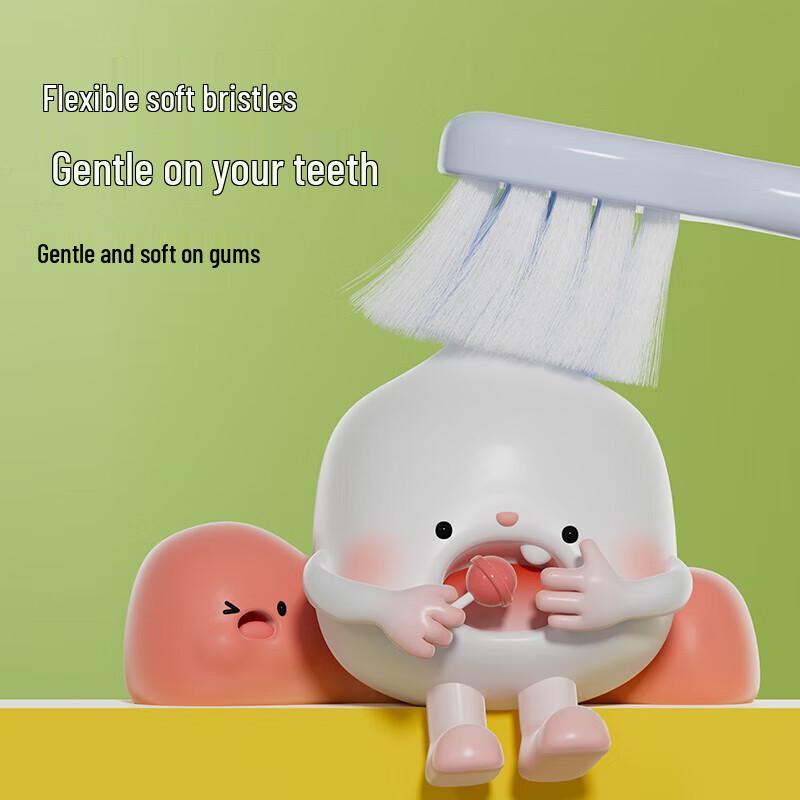 

Набор детских зубных щеток KUTA с мягкой щетиной в виде кошачьей лапки