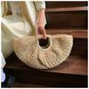 Handmade Weave Tote Bag Large Capacity Summer Beach Handbag Casual Grass Woven Bag  Girls