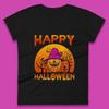 Happy Halloween Monster Pumpkin With Witch Hat Horror Scary Spooky Season Womens Tee T Shirt Mens Tops Unisex Top