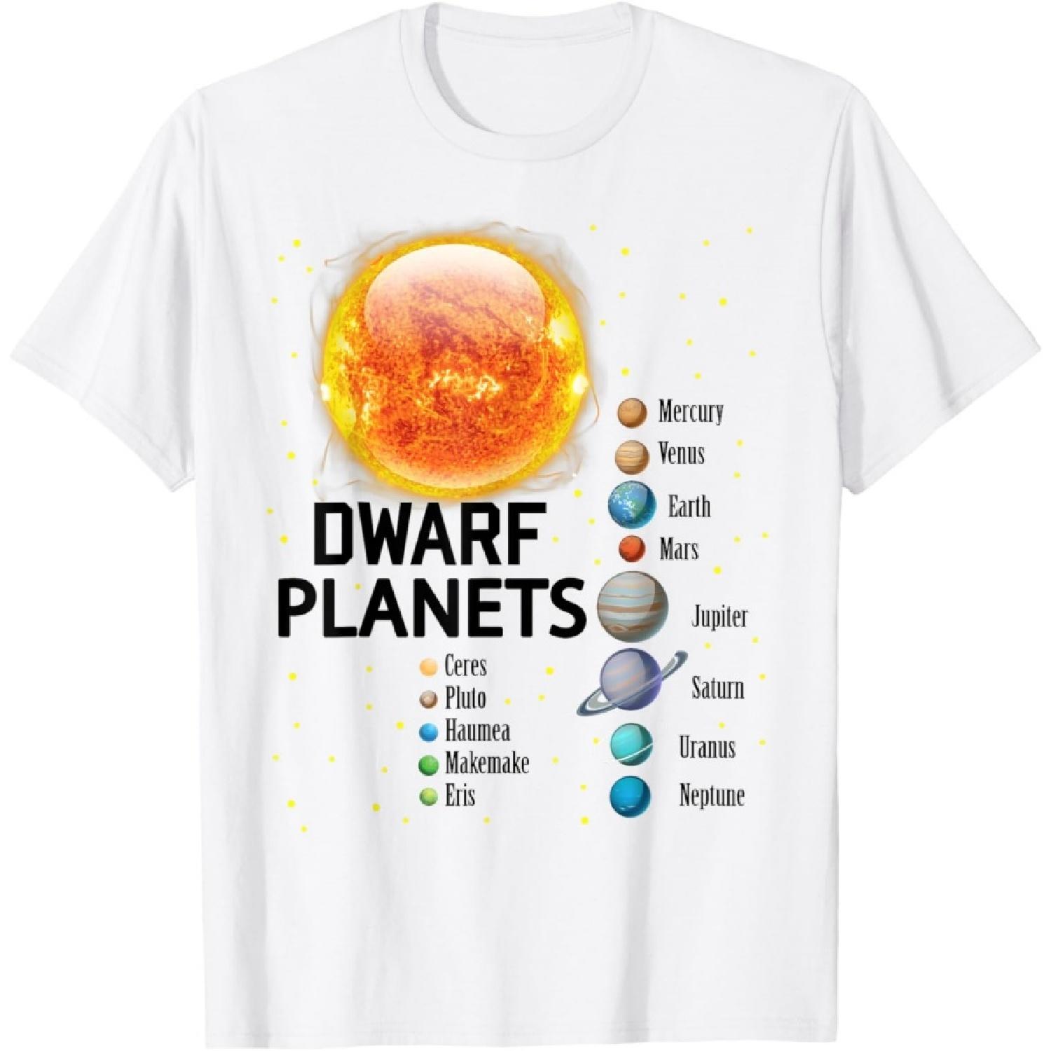 Планеты Солнечной системы Космос Астронавт Мальчики Девочки Дети Футболка XXXXXL белый