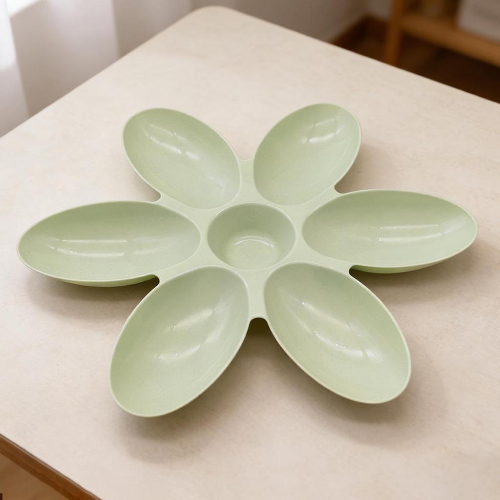 Six-Grid Petal Anti-Gobble Cat & Puppy Feeder Bowl - Non-Tip Design