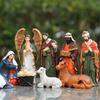 10cm Nativity Scene Holy Family Figurines Statue Set for Christmas Indoor Tabletop Decoration and Religious Gift Giving