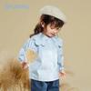 Autumn Girls' Long Sleeve Solid Color Shirt - New Arrival for Little Kids