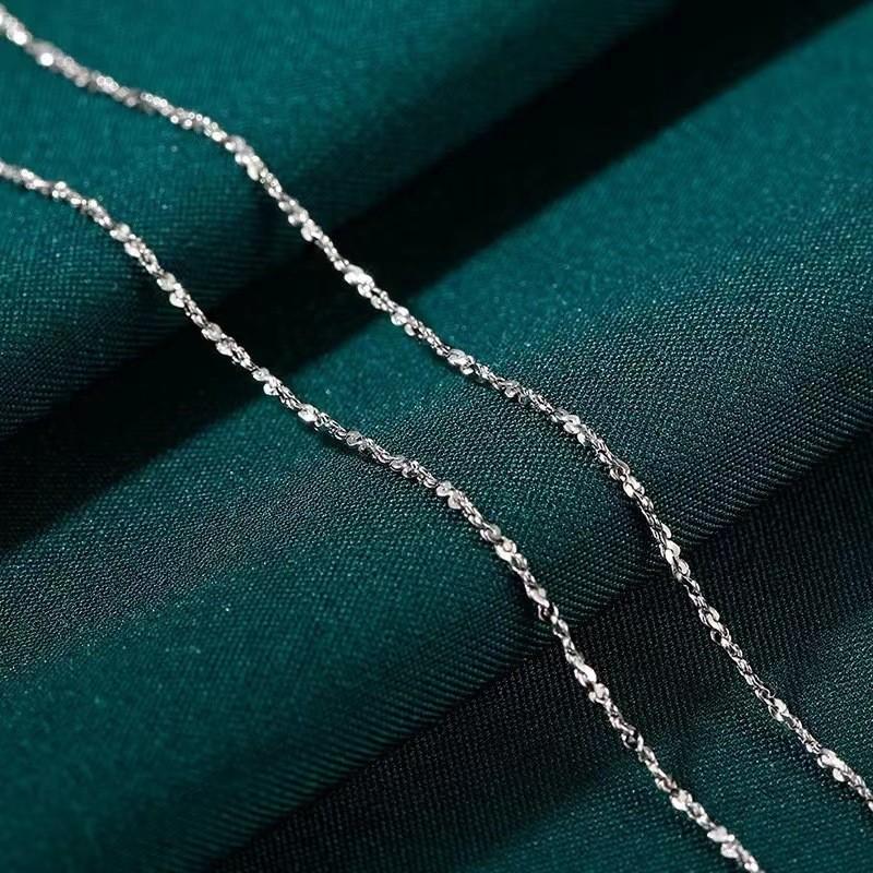 Necklace Women Men Minimalist Cross Chain No Pendant Neutral Style Vintage Collarbone