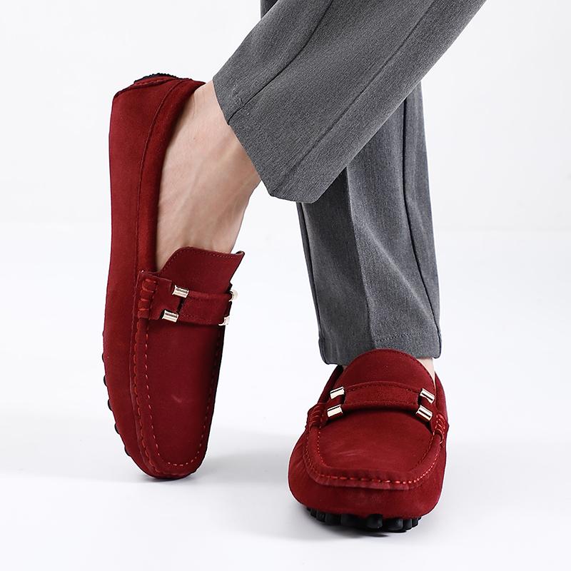 Leichte Herren-Loafer, lässige Lederschuhe zum Reinschlüpfen, klassische, bequeme Herren-Fahrschuhe, Mokassins