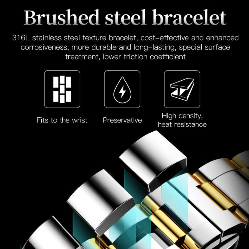 OUPINKE Montre Homme Mouvement Squelette Montre Mécanique Automatique Lumineuse Étanche Montre Homme