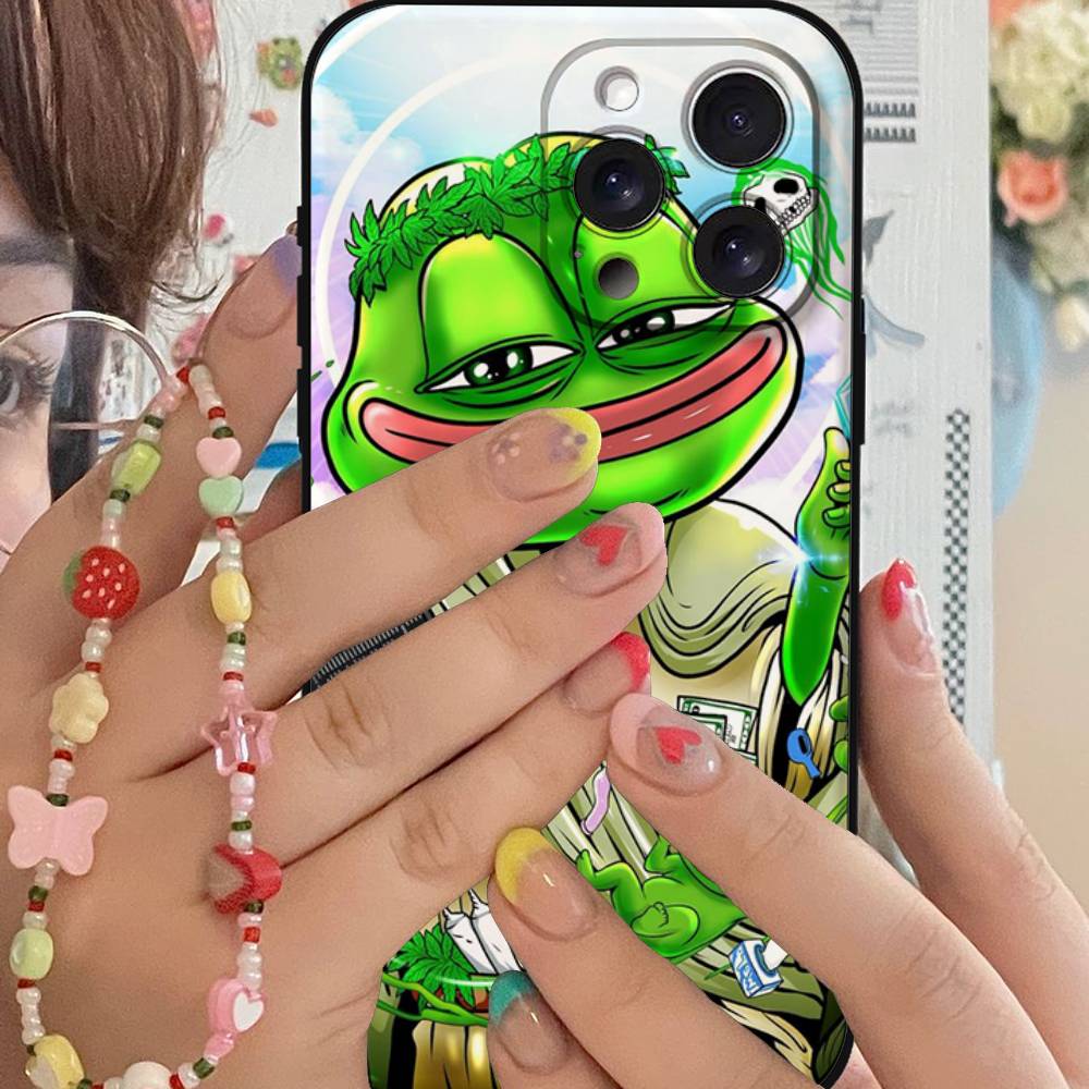 Sad Frog P-Pepe Funny Phone Case For IPhone 17 16 15 14 13 12 11 PRO MAX PLUS Mini TPU Soft To Skin-friendly Case