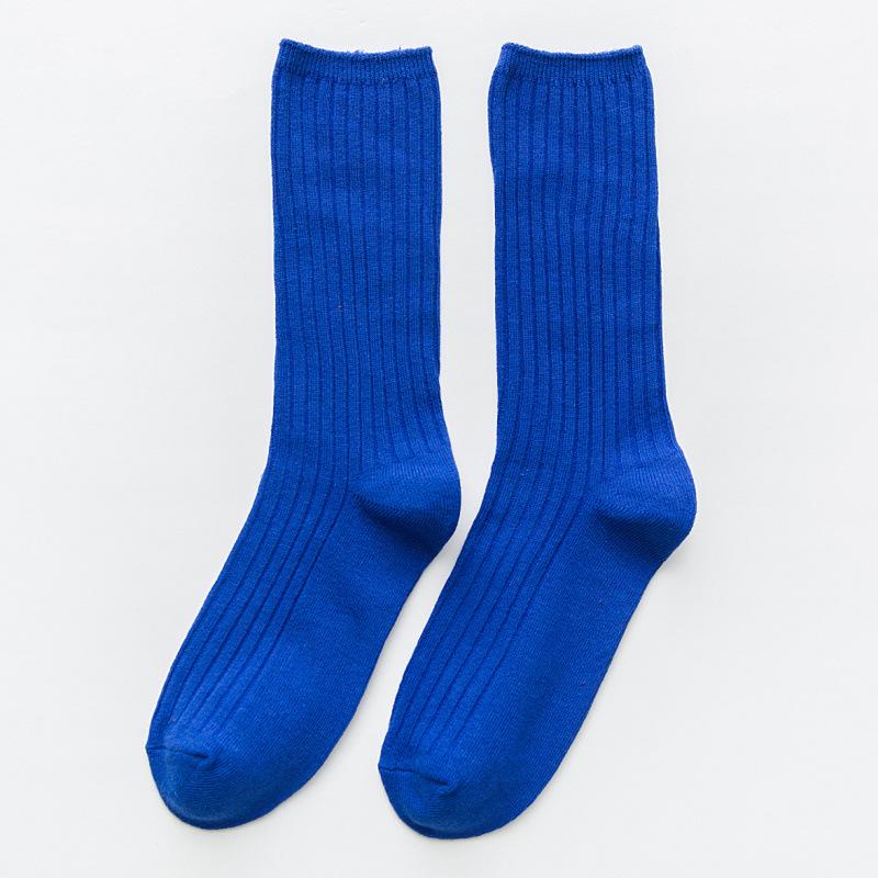 Women's Spring and Autumn New Solid Color Fashion All Match In The Tube Pile Socks