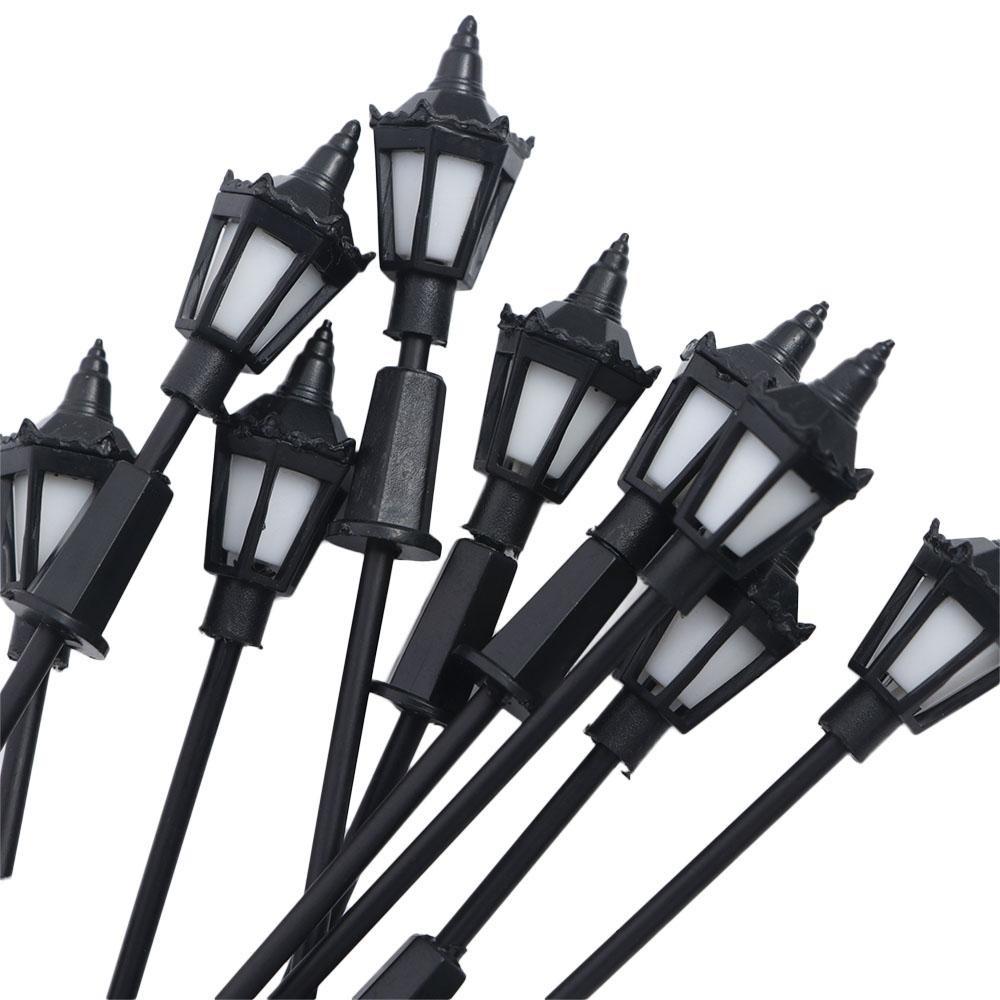 Party DIY Ornaments Christmas New Year Landscape Lights Outdoor Decorative Garden Street Lamp 1:100 Scale Lights Model