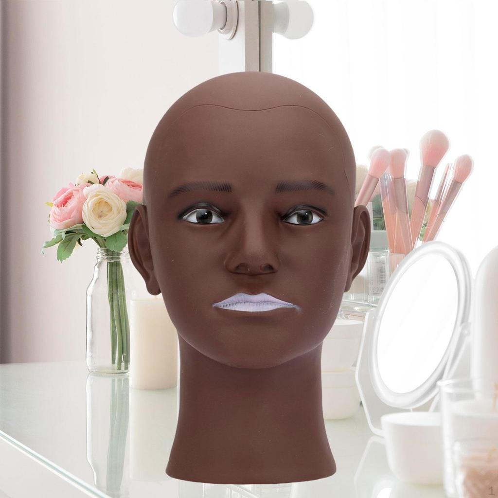 Glatze Mannequin Kopf Make-Up Puppe Freistehende Robuste Perücke Display Puppe für Schal Salon