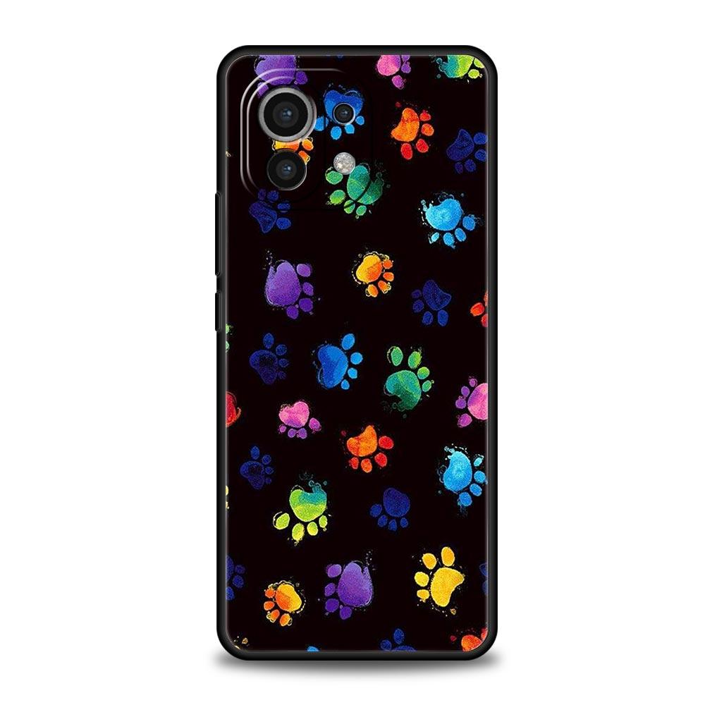 Hundepfotenabdruck Niedliche Handyhülle Für Xiaomi Mi 15 14 Pro 13 12 11 Lite 10T 11T 12T 13T 14T Poco X6 X5 X4 X3 NFC F3 F4 GT Hülle