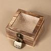 With Lock Vintage Jewelry Organizer Frosted Glass Treasure Decorative Box  Home Decoration