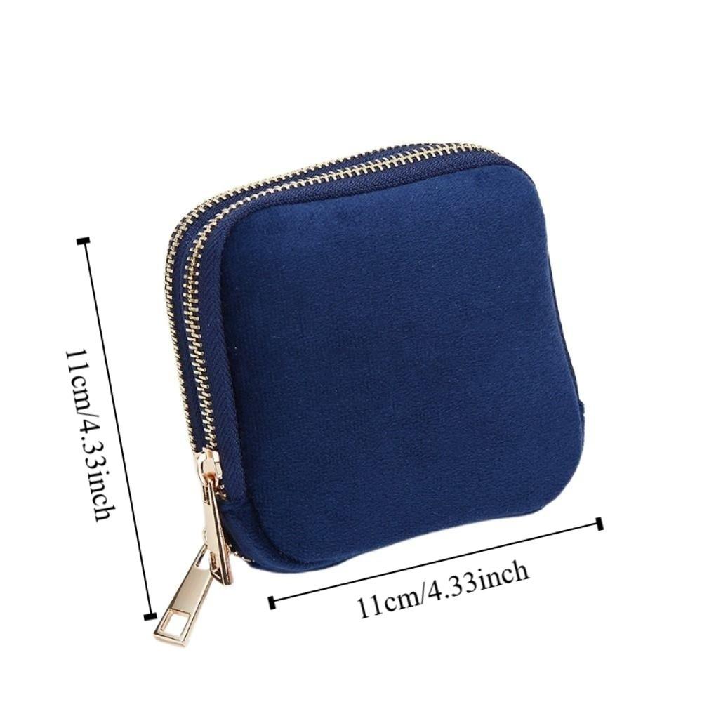 Sac de Rangement pour Bijoux Double Couche Boucles d'Oreilles Velours Porte-Bijoux Pochette Sac d'Emballage pour Bijoux Vacances