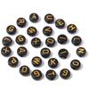 100pcs/lot Round Flat Acrylic Letter Beads Black Loose Spacer Beads For Jewelry Making DIY Bracelet Necklace Accessories