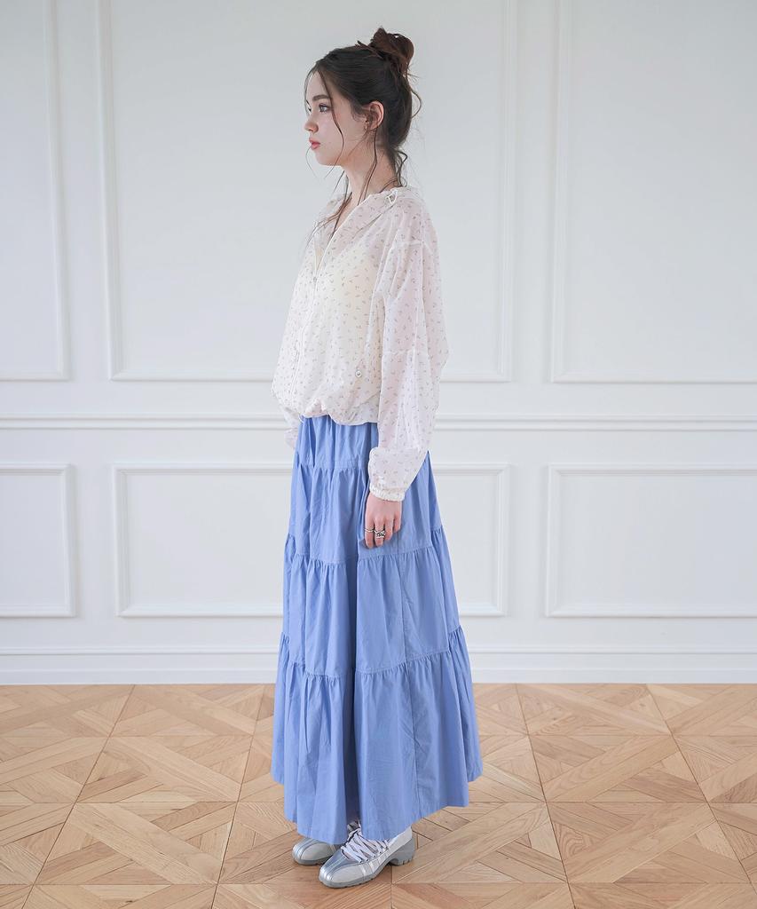 Cool Kitten Ocean Tiered Volume Maxi Skirt 2 Colors