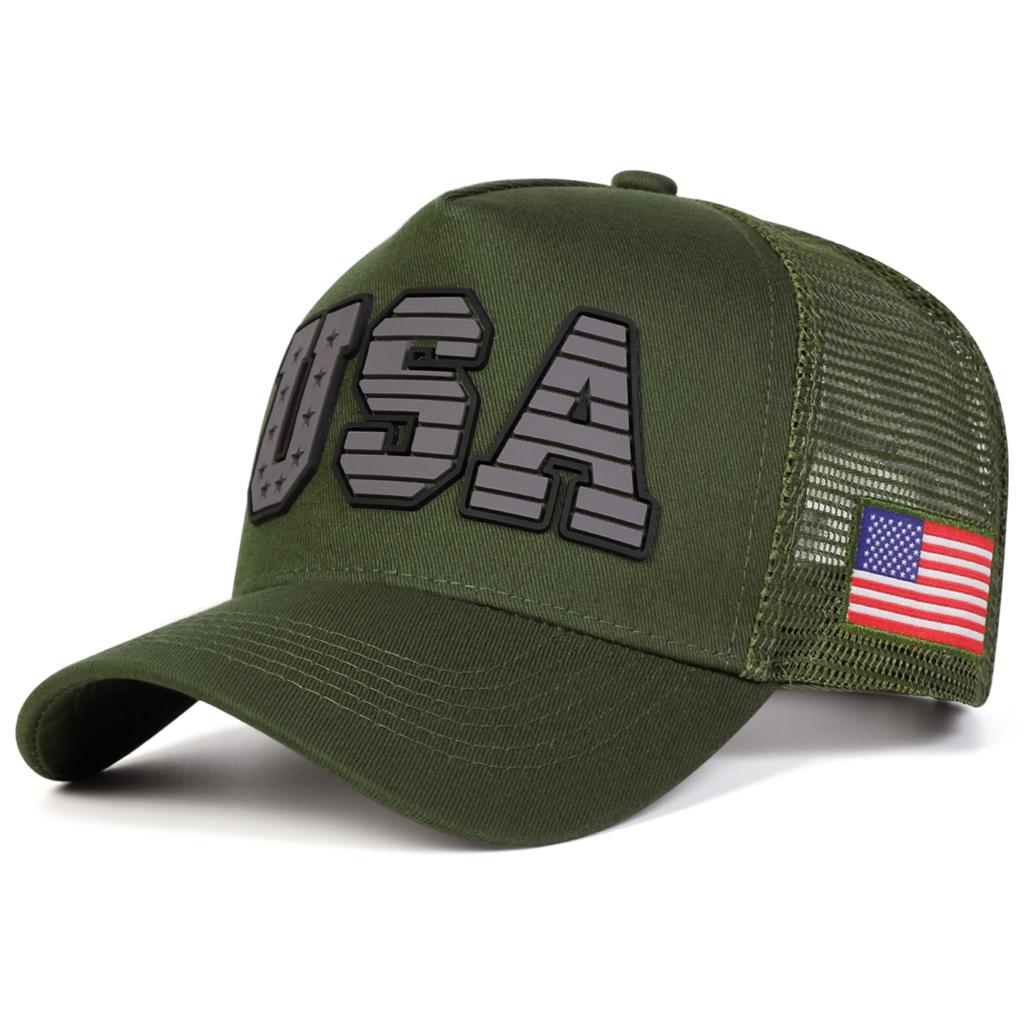 Unisex Usa Letter Embroidery Baseball Net Caps Spring And Summer Outdoor Adjustable Casual Hats Sunscreen Hat Sports Caps