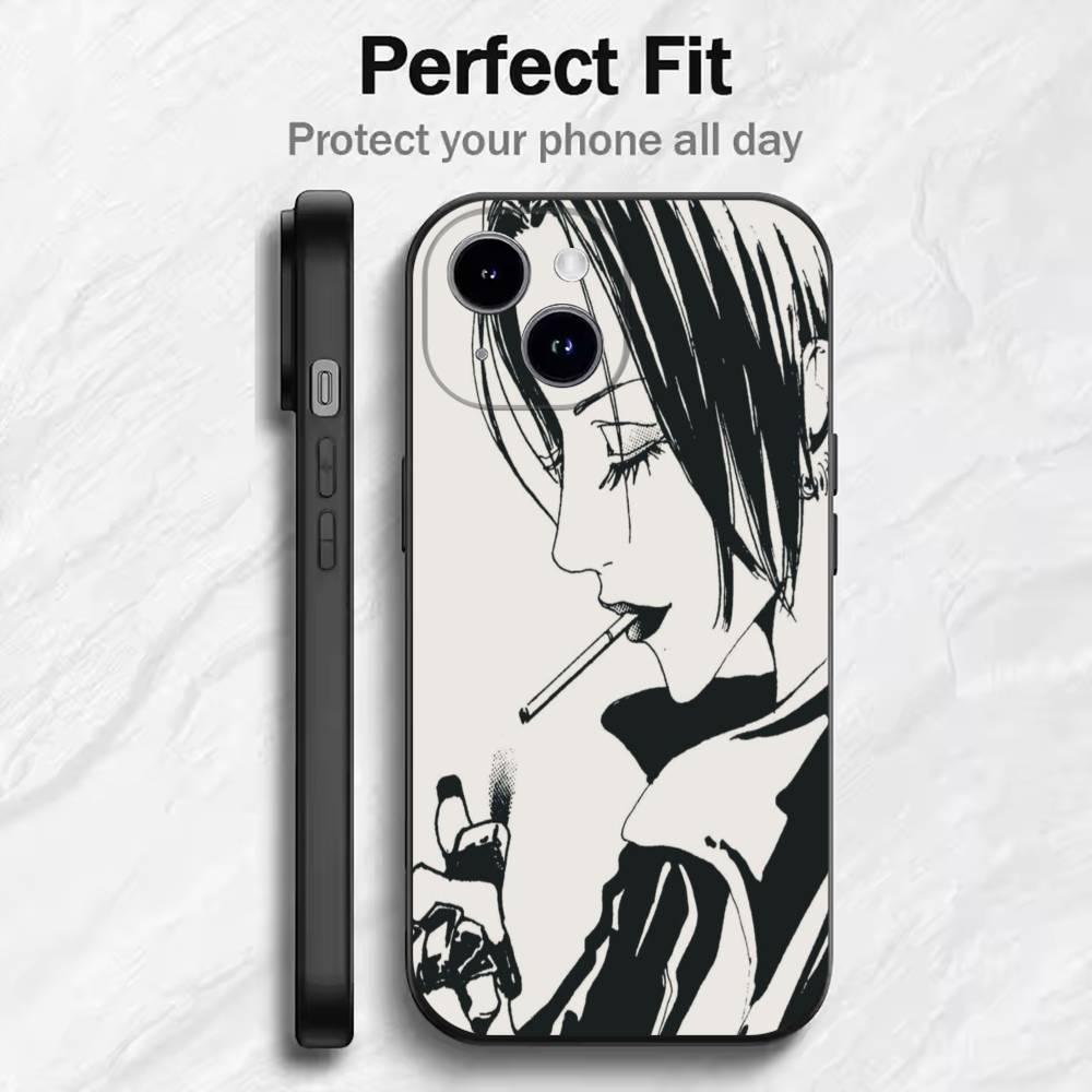 Japan Anime Nana Oosaki  Phone Case For 17 16 15 14 13 12 11 Mini XS XR X 6S 6 Pro Max Plus Black Soft Cover