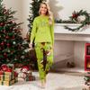 Print Cute Family Set Pajamas, Home Clothes, Family Set Long Sleeve Top Pants Set