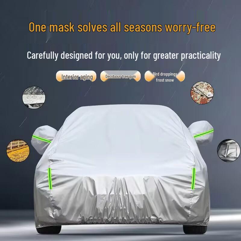 190T Full Car Cover: Sun & Dust Protection, Heat Insulation, Sunshade