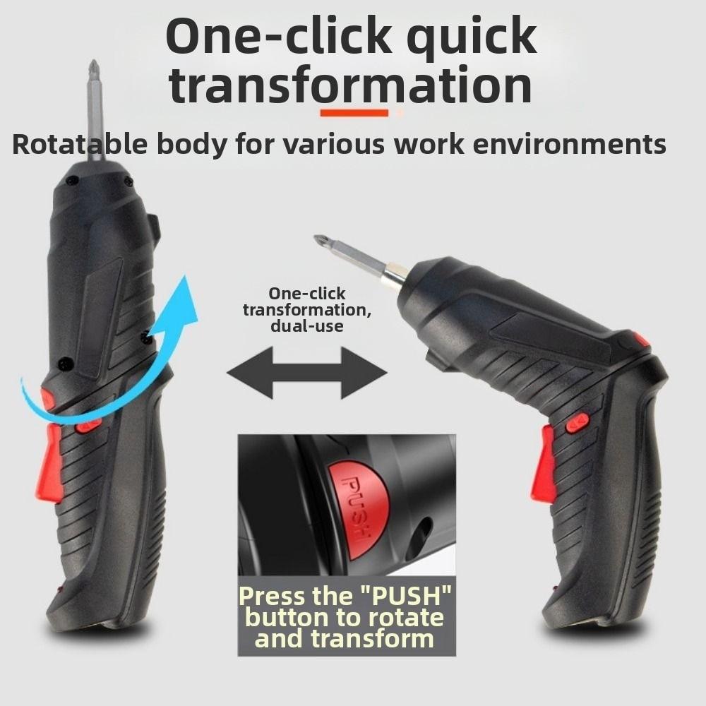 Powerful Impact Electric Screw Driver Set Rechargeable Hand Drill Home Maintenance