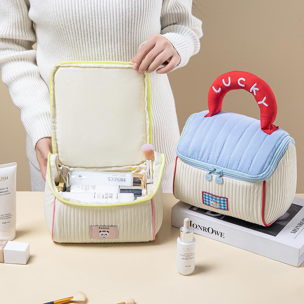 Adorable House-Shaped Cosmetic Bag Large Capacity, Portable Toiletry & Makeup Storage Case with Handles for Gift