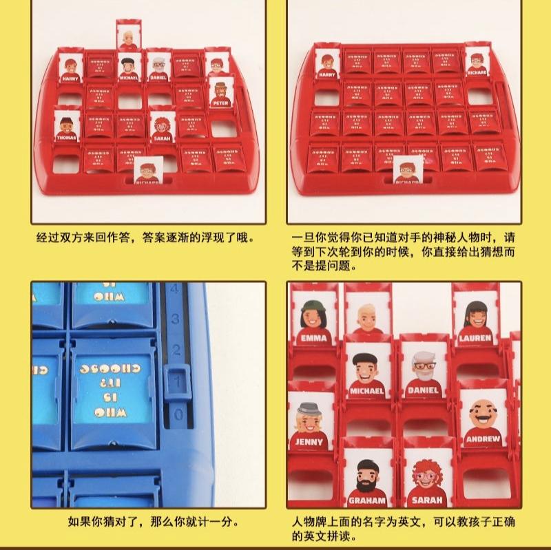 Raad Wie Ik Ben Bordspel Kinderen Educatief Interactief Speelgoed Ouder-Kind Familiefeest Draagbaar Kaartspel