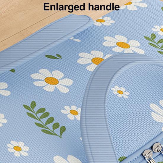 Storage Bag with Two-Way Zipper Extra Large Capacity Dust-Proof Organizer Flower Pattern Clothes Storage Bag