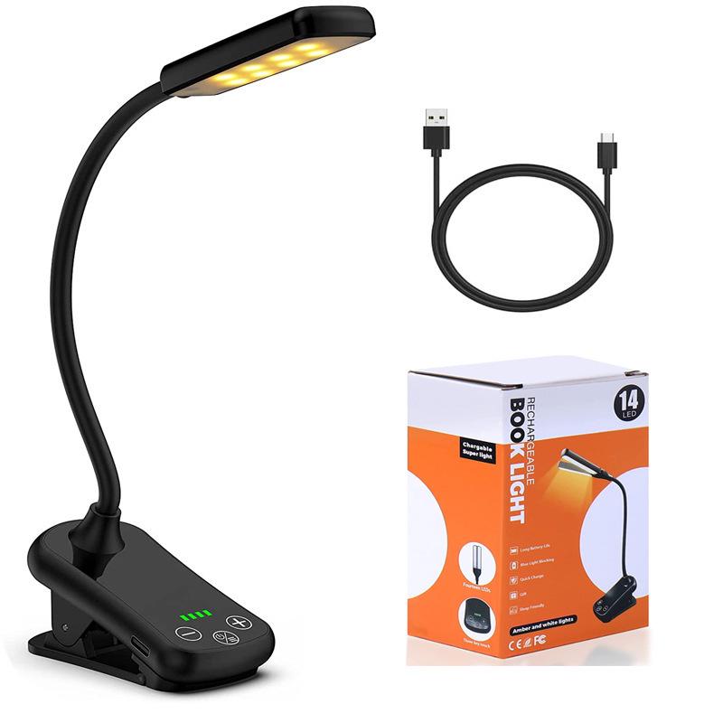 

Eye-Protection Clip Light with 16 LEDs, Touch Switch, 3-Color Temp, Stepless Dimming, Ideal for Bedside & E-readers 29.7cm x 8cm x 4.2cm чёрный