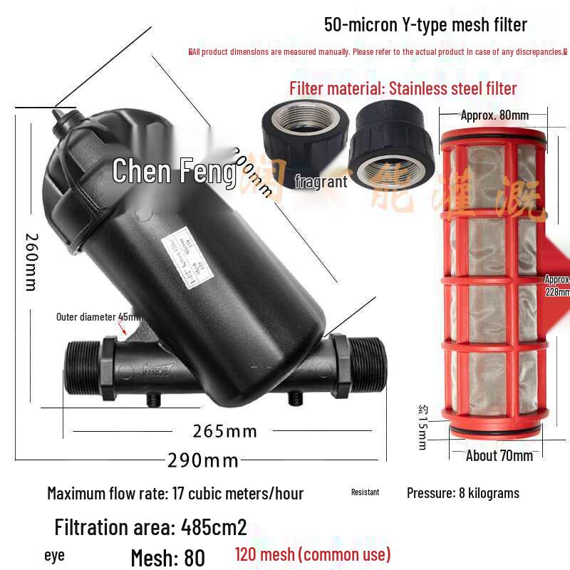 360° Rotating Sprinkler Head with 120 Mesh Filter for Greenhouse Drip Irrigation Systems
