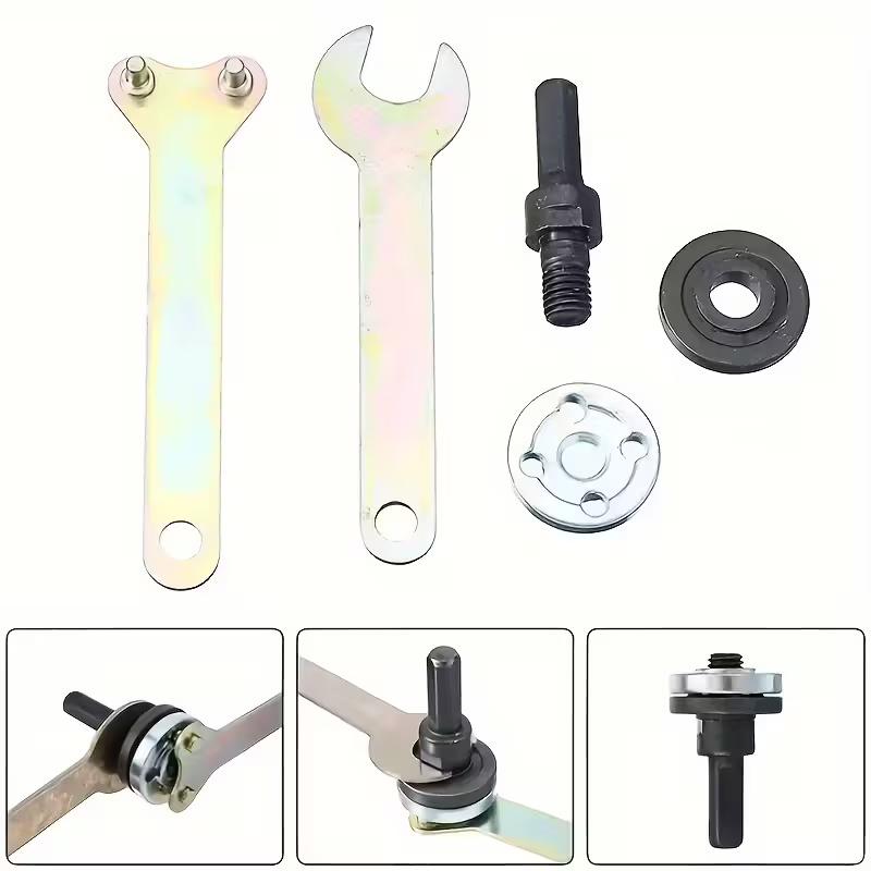 5-piece Hand Drill Angle Grinder Connecting Rod Electric Drill Conversion Head Converter Cutting Angle Grinder Accessories