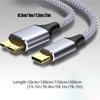 Type C To MicroB Fast Data Charge Connectors Cable with 5Gbps Transfer Rate for Hard Drive and Mobile Devices