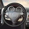 Steering Wheel Cover Hand Sewing for Mercedes-Benz W170 W171 SLK-Class SLK 2004-2008 C230 Black Artificial Leather Breathable Anti-Slip Protector