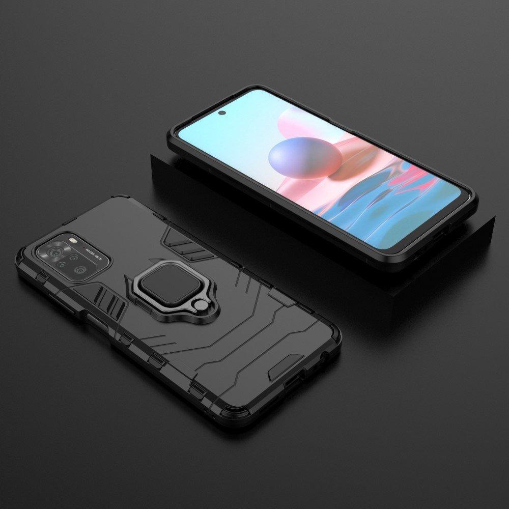 Case for Xiaomi Redmi Note 10/10S, Kickstand Ring, Black