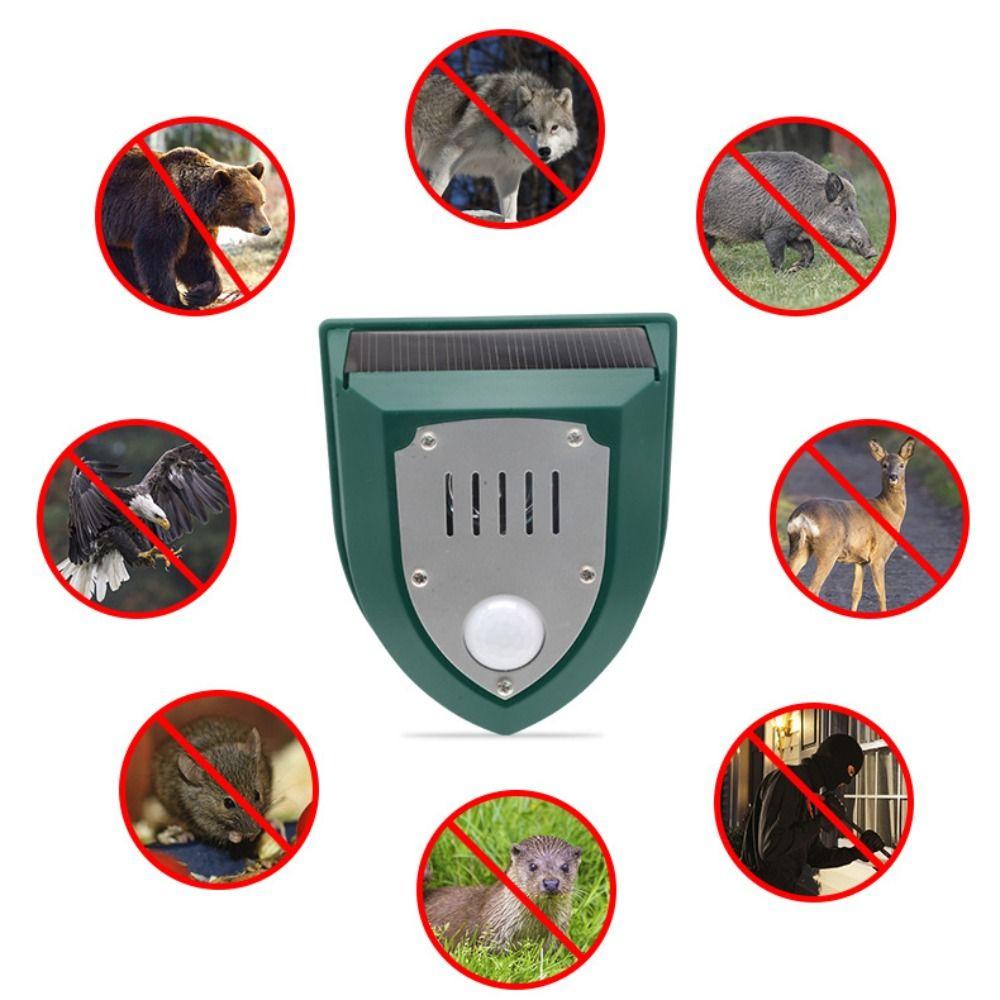 Weatherproof Solar Motion Sensor Alarm Solar Powered Waterproof Animal Repeller Infrared Detection Motion Sensor Drive Device