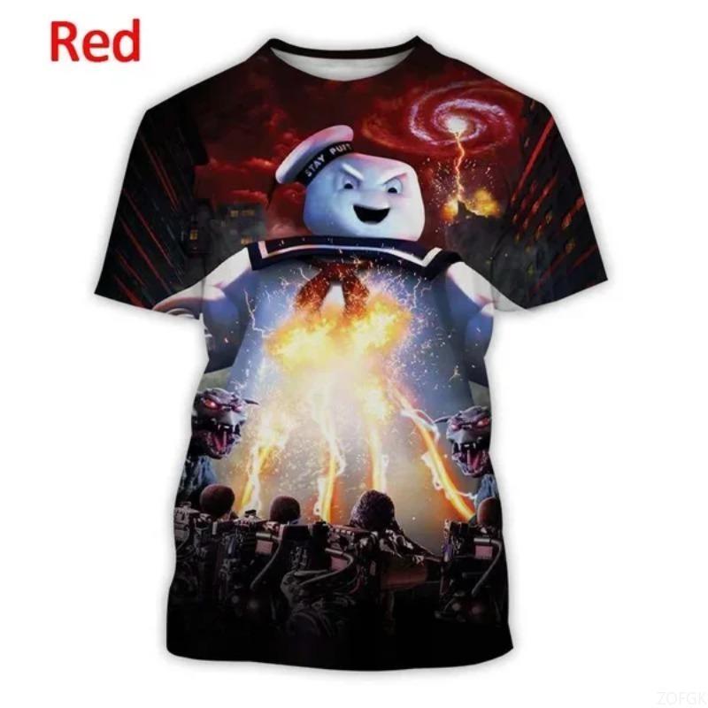 Ghostbusters 3D Print T-shirt Personality Hip Hop Men and Women Casual Round Neck Fun T-shirt Men's Sports Short Sleeve Tops